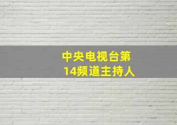 中央电视台第14频道主持人