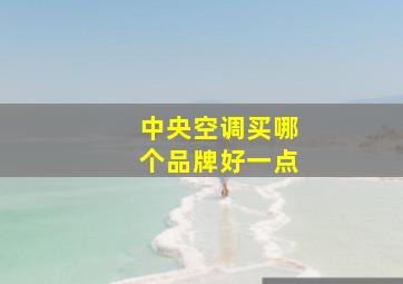 中央空调买哪个品牌好一点