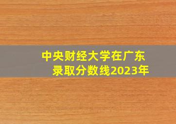 中央财经大学在广东录取分数线2023年