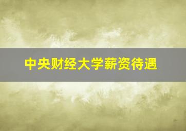 中央财经大学薪资待遇