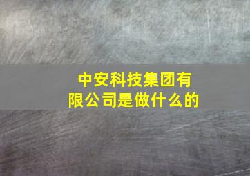 中安科技集团有限公司是做什么的