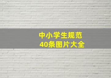 中小学生规范40条图片大全