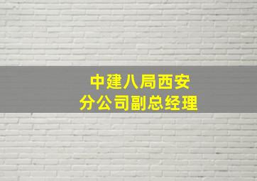 中建八局西安分公司副总经理