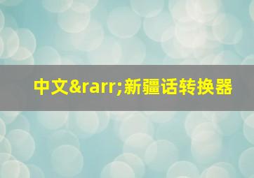 中文→新疆话转换器