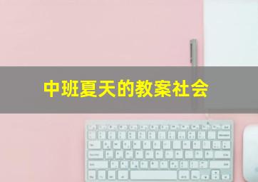 中班夏天的教案社会