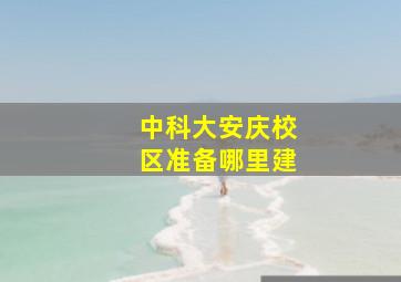 中科大安庆校区准备哪里建