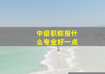 中级职称报什么专业好一点