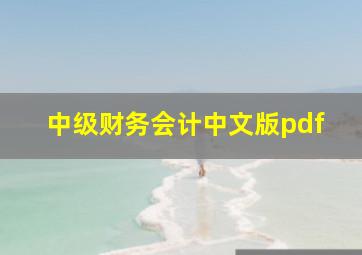 中级财务会计中文版pdf