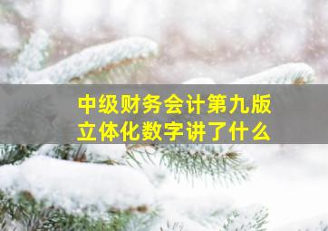 中级财务会计第九版立体化数字讲了什么