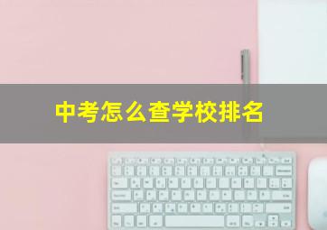 中考怎么查学校排名