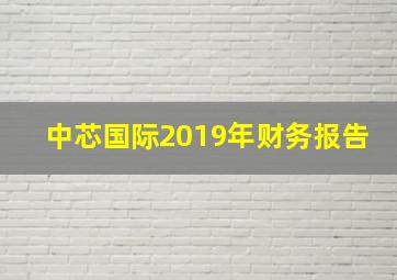 中芯国际2019年财务报告