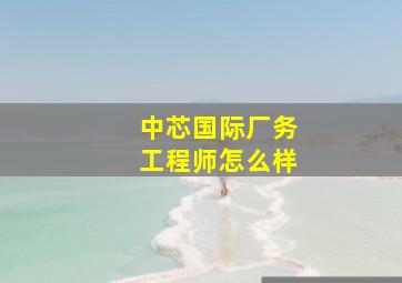 中芯国际厂务工程师怎么样