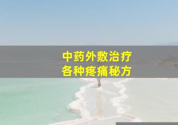 中药外敷治疗各种疼痛秘方