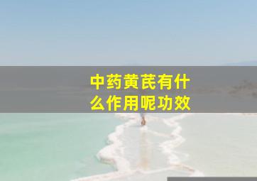 中药黄芪有什么作用呢功效