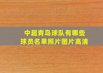 中超青岛球队有哪些球员名单照片图片高清