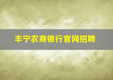 丰宁农商银行官网招聘