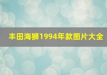 丰田海狮1994年款图片大全