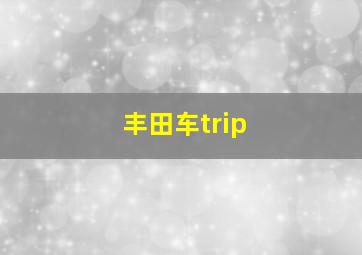 丰田车trip