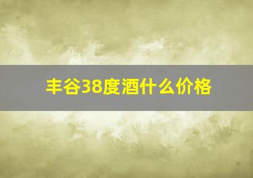 丰谷38度酒什么价格