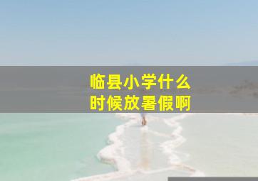 临县小学什么时候放暑假啊