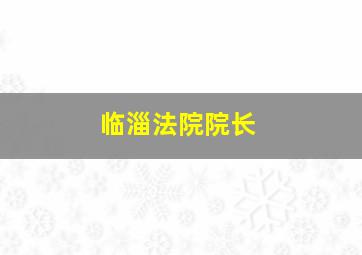 临淄法院院长