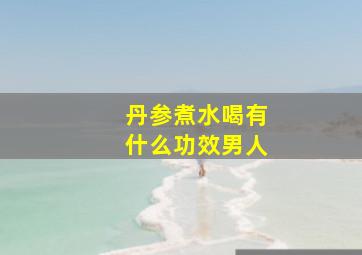 丹参煮水喝有什么功效男人