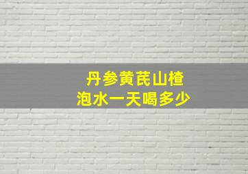 丹参黄芪山楂泡水一天喝多少