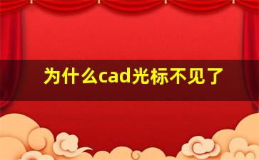 为什么cad光标不见了