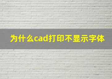 为什么cad打印不显示字体