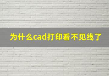 为什么cad打印看不见线了