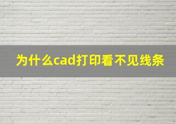 为什么cad打印看不见线条