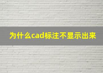 为什么cad标注不显示出来