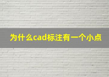 为什么cad标注有一个小点