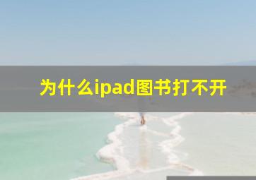 为什么ipad图书打不开