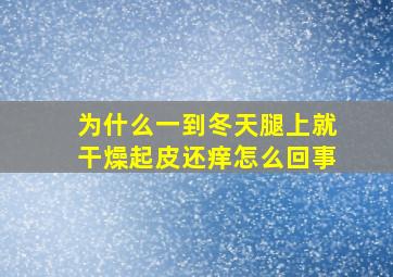 为什么一到冬天腿上就干燥起皮还痒怎么回事