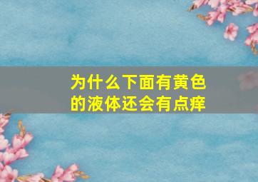 为什么下面有黄色的液体还会有点痒