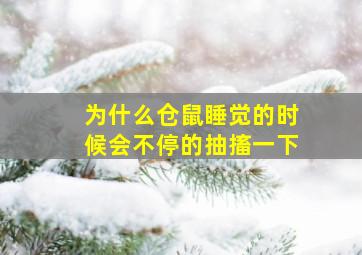 为什么仓鼠睡觉的时候会不停的抽搐一下