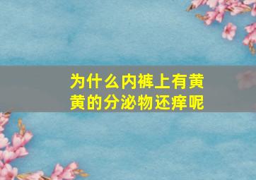 为什么内裤上有黄黄的分泌物还痒呢