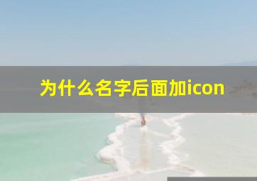 为什么名字后面加icon