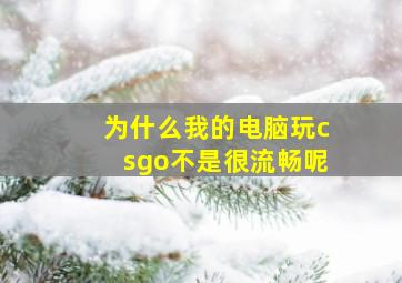 为什么我的电脑玩csgo不是很流畅呢