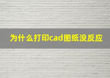 为什么打印cad图纸没反应