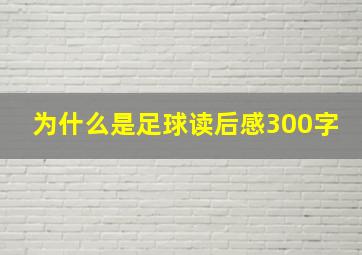 为什么是足球读后感300字