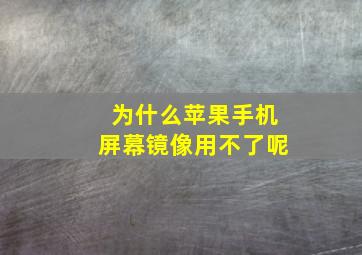 为什么苹果手机屏幕镜像用不了呢