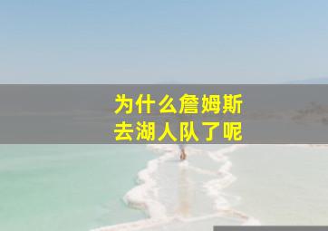 为什么詹姆斯去湖人队了呢