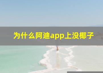 为什么阿迪app上没椰子