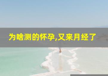 为啥测的怀孕,又来月经了