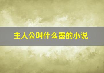 主人公叫什么墨的小说