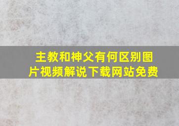 主教和神父有何区别图片视频解说下载网站免费