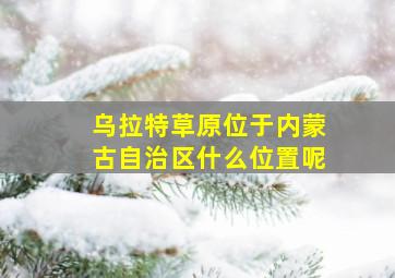 乌拉特草原位于内蒙古自治区什么位置呢