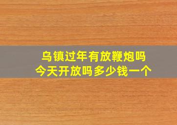 乌镇过年有放鞭炮吗今天开放吗多少钱一个